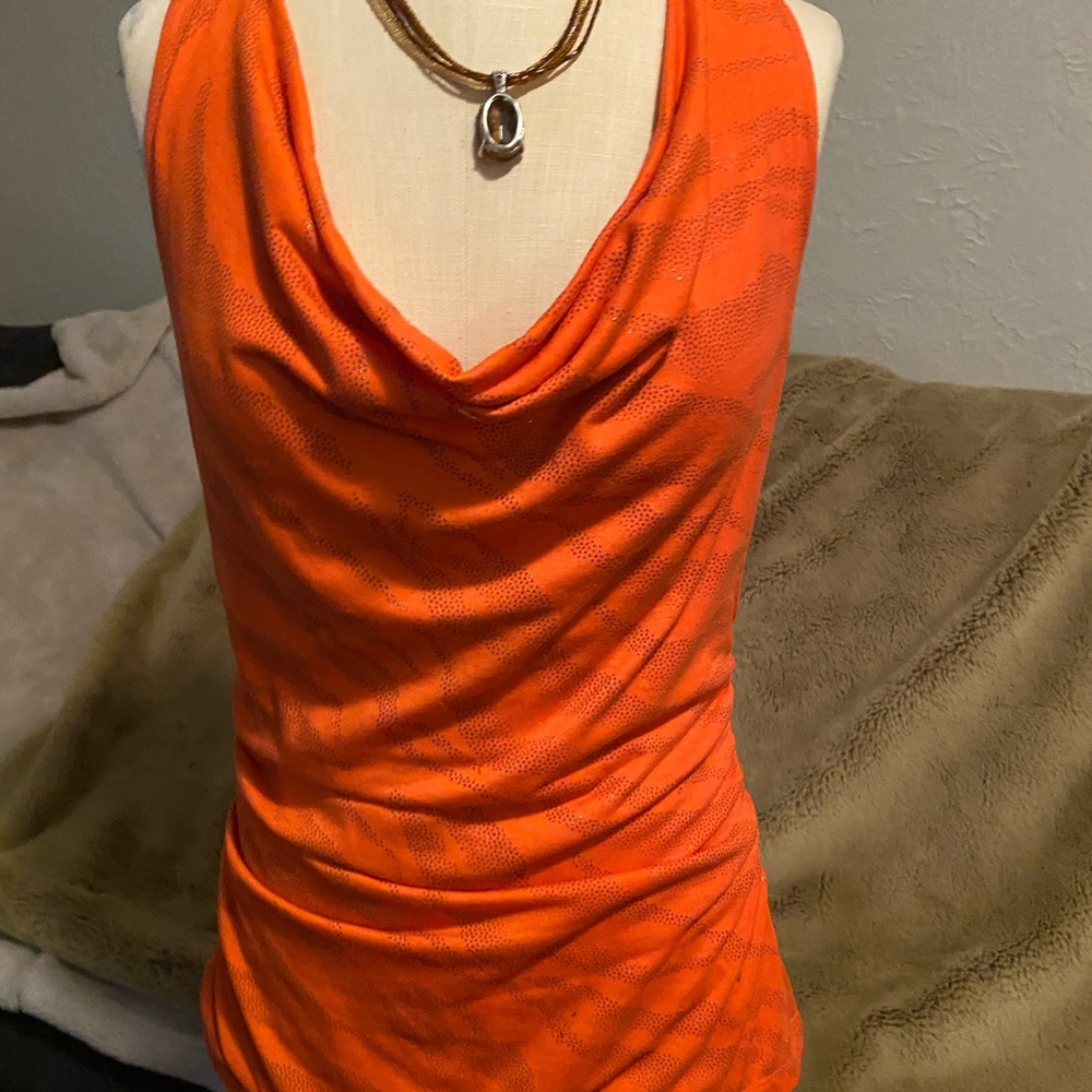 Racerback dressy tank top.